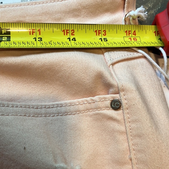 LC Lauren Conrad Distressed Color Skinny Jeans. Pale pink color. - Picture 13 of 16